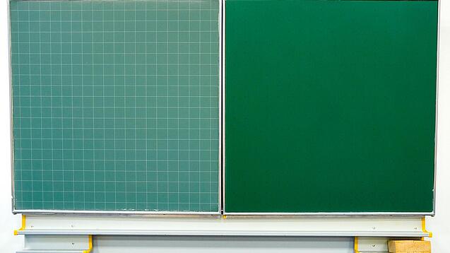 Eine leere Tafel.