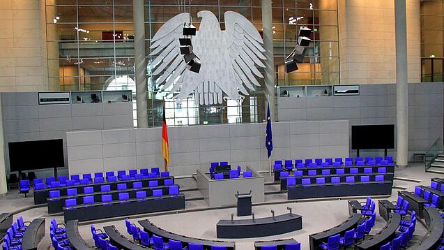 Plenarsaal des Deutschen Bundestags